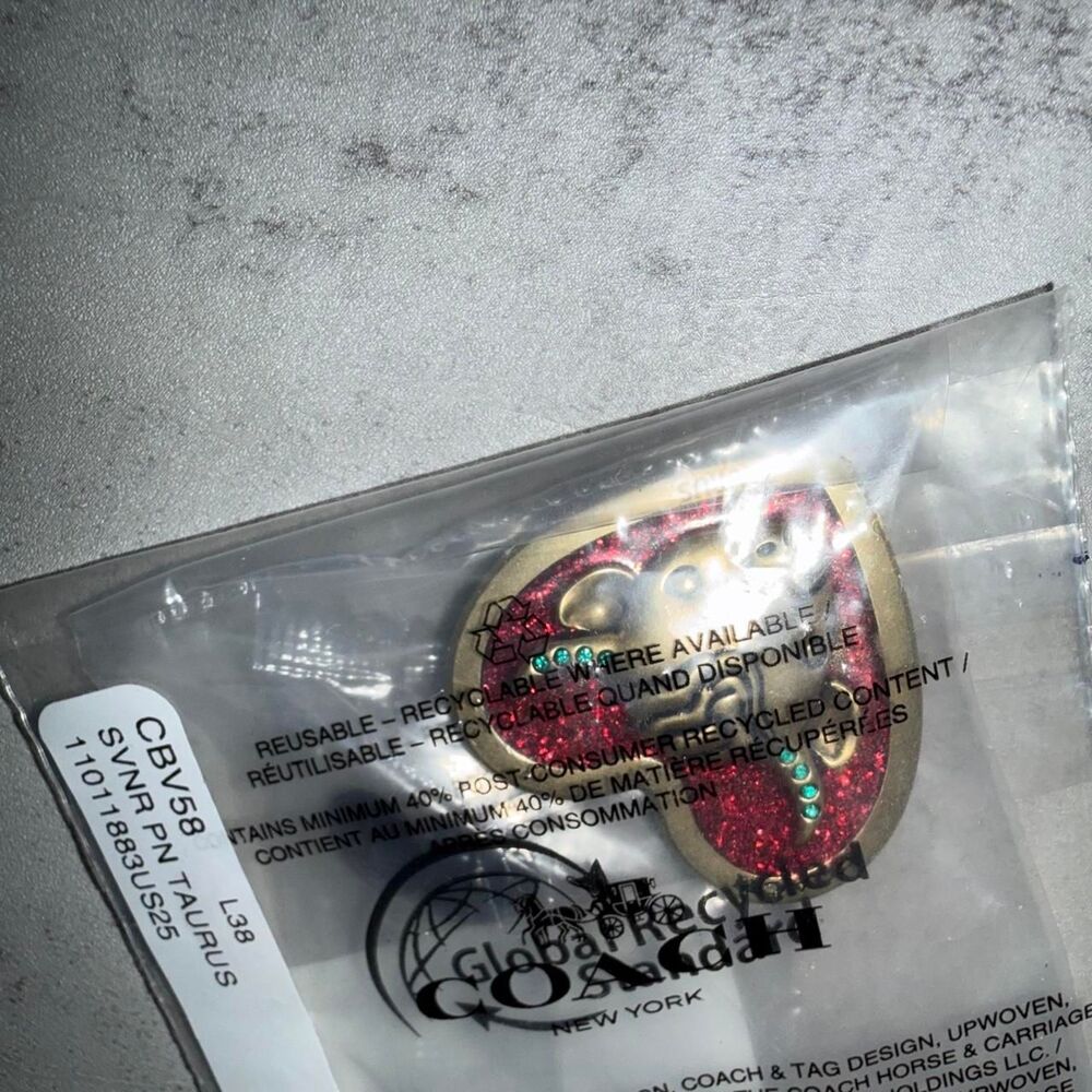 Coach Taurus Zodiac Souvenir DIY Pin Charm Bag Accessory